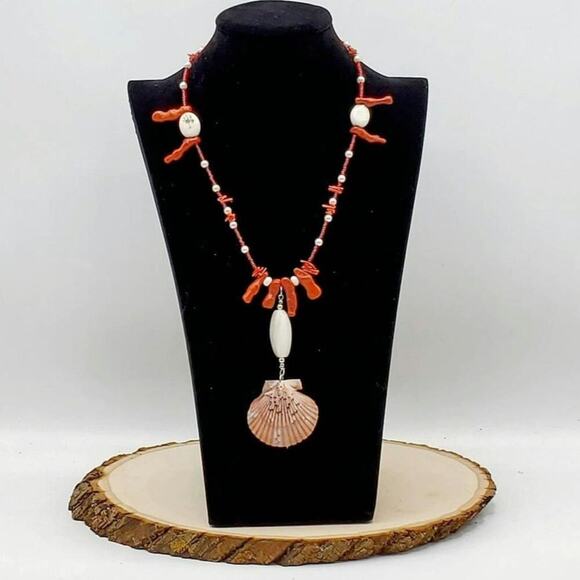 None Jewelry - Handmade Boho Ocean Statement Necklace. One of a Kind!